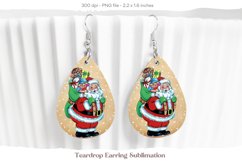 Christmas Teardrop Earrings Christmas Sublimation Earrings