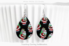 Christmas Teardrop Earrings Christmas Sublimation Earrings