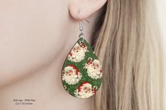 Christmas Teardrop Earrings Vintage Santa Sublimation Png
