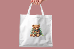 Christmas Teddy Bear Clipart | Vintage Watercolor Bears Product Image 7