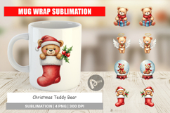 Christmas Teddy Bear Mug Wrap Product Image 1