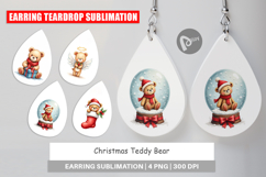 Christmas Teddy Bear Earring Product Image 1