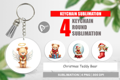 Christmas Teddy Bear Keychain Product Image 1