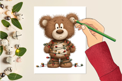 Christmas Teddy Bear Clipart PNG Product Image 2