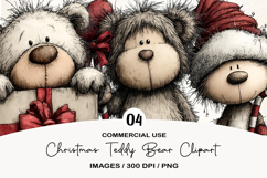 Christmas Teddy Bear Clipart Product Image 1