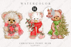 Christmas Teddy Bear Clipart | Cute Hand-Drawn Holiday Bears Product Image 1