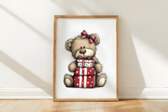 Christmas Teddy Bear Clipart Product Image 3