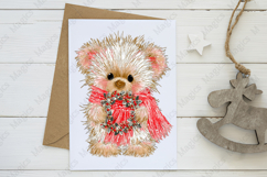 Christmas Teddy Bear Clipart | Cute Hand-Drawn Holiday Bears Product Image 3