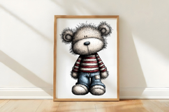 Christmas Teddy Bear Clipart Product Image 3