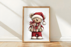 Christmas Teddy Bear Clipart Product Image 3