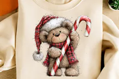 Christmas Teddy Bear Clipart PNG | Cute Whimsical Santa Product Image 4