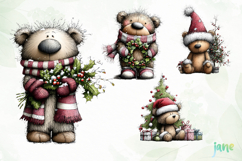 Christmas Teddy Bear Clipart Product Image 1