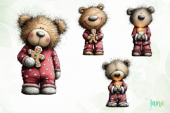Christmas Teddy Bear Clipart Product Image 1