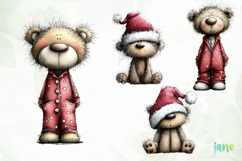 Christmas Teddy Bear Clipart Product Image 1