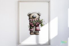 Christmas Teddy Bear Clipart Product Image 2