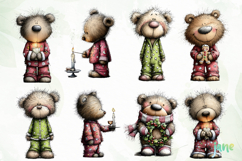 Christmas Teddy Bear Clipart Product Image 8