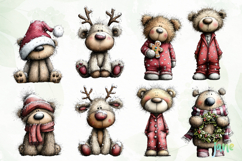 Christmas Teddy Bear Clipart Product Image 6