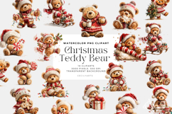 Christmas Teddy Bear Cliparts Product Image 1