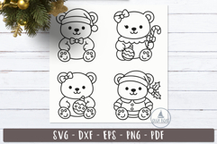 Christmas Teddy Bear SVG Clipart design