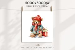 Christmas Teddy Bear Toy Santa Winter Clipart PNG Scrapbook watercolor Christmas Santa teddy bear toy character xmas clipart nursery art holiday winter Nursery wall art card making collage printable files xmas decor junk journal sublimation santa 