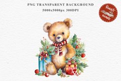 Christmas Teddy Bear Toy Santa Winter Clipart PNG Scrapbook watercolor Christmas Santa teddy bear toy character xmas clipart nursery art holiday winter Nursery wall art card making collage printable files xmas decor junk journal sublimation santa 