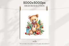 Christmas Teddy Bear Toy Santa Winter Clipart PNG Scrapbook watercolor Christmas Santa teddy bear toy character xmas clipart nursery art holiday winter Nursery wall art card making collage printable files xmas decor junk journal sublimation santa 