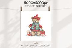 Christmas Teddy Bear Toy Santa Winter Clipart PNG Scrapbook watercolor Christmas Santa teddy bear toy character xmas clipart nursery art holiday winter Nursery wall art card making collage printable files xmas decor junk journal sublimation santa 