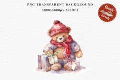 Christmas Teddy Bear Toy Santa Winter Clipart PNG Scrapbook watercolor Christmas Santa teddy bear toy character xmas clipart nursery art holiday winter Nursery wall art card making collage printable files xmas decor junk journal sublimation santa 