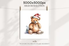 Christmas Teddy Bear Toy Santa Winter Clipart PNG Scrapbook watercolor Christmas Santa teddy bear toy character xmas clipart nursery art holiday winter Nursery wall art card making collage printable files xmas decor junk journal sublimation santa 