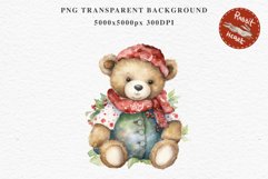 Christmas Teddy Bear Toy Santa Winter Clipart PNG Scrapbook watercolor Christmas Santa teddy bear toy character xmas clipart nursery art holiday winter Nursery wall art card making collage printable files xmas decor junk journal sublimation santa 