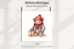 Christmas Teddy Bear Toy Santa Winter Clipart PNG Scrapbook watercolor Christmas Santa teddy bear toy character xmas clipart nursery art holiday winter Nursery wall art card making collage printable files xmas decor junk journal sublimation santa 