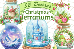 Christmas Terrarium Clipart PNG Product Image 1