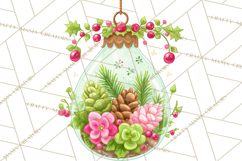 Christmas Terrarium Clipart PNG Product Image 2