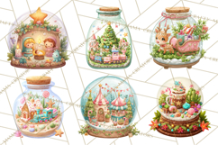 Christmas Terrarium Clipart PNG Product Image 5