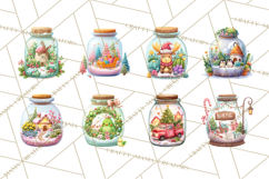 Christmas Terrarium Clipart PNG Product Image 7