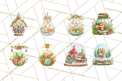 Christmas Terrarium Clipart PNG Product Image 3