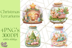 Christmas Terrarium Clipart PNG Product Image 1