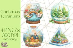 Christmas Terrarium Clipart PNG Product Image 1