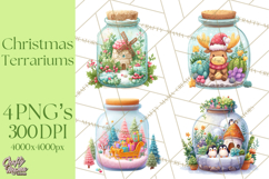 Christmas Terrarium Clipart PNG Product Image 1