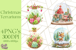 Christmas Terrarium Clipart PNG Product Image 1
