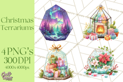 Christmas Terrarium Clipart PNG Product Image 1