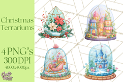 Christmas Terrarium Clipart PNG Product Image 1