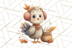 Christmas Turkey PNG, Rustic Holiday Clipart Product Image 3