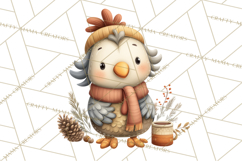 Christmas Turkey PNG, Rustic Holiday Clipart Product Image 4