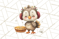 Christmas Turkey PNG, Rustic Holiday Clipart Product Image 5