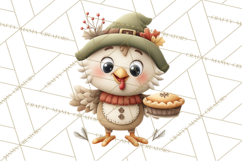 Christmas Turkey PNG, Rustic Holiday Clipart Product Image 4