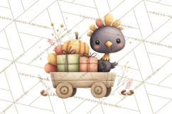Christmas Turkey PNG, Rustic Holiday Clipart Product Image 4