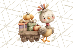 Christmas Turkey PNG, Rustic Holiday Clipart Product Image 2