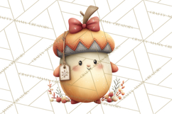 Christmas Turkey PNG, Rustic Holiday Clipart Product Image 5