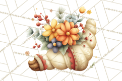 Christmas Turkey PNG, Rustic Holiday Clipart Product Image 4